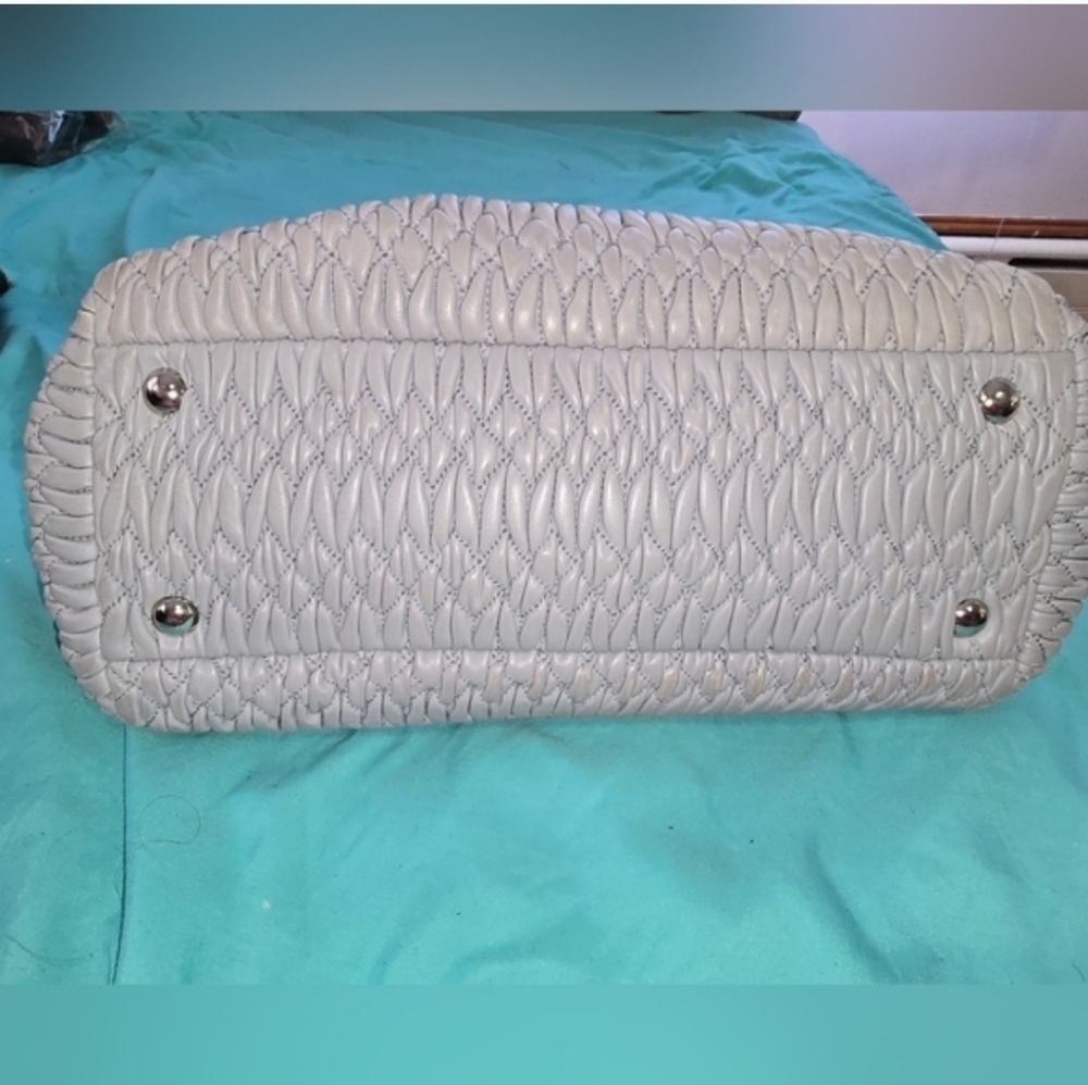 Miu Miu Gray Quilted Women's Bag - Picture 5 of 11